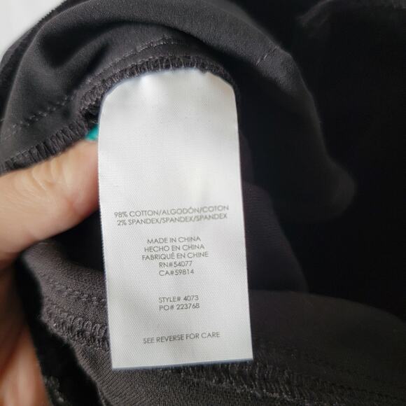 CAbi Black Velvet Velour High Waisted Stretchy Gala 4037 Skinny Jeans Size 8 - Picture 7 of 9